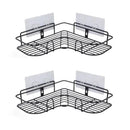 Axyaa Stainless Steel Shower Shelf with Hooks - Space Saving Storage Solution