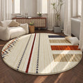 Axyaa Moroccan-Inspired Fluffy Round Rug for Cozy Home Decor