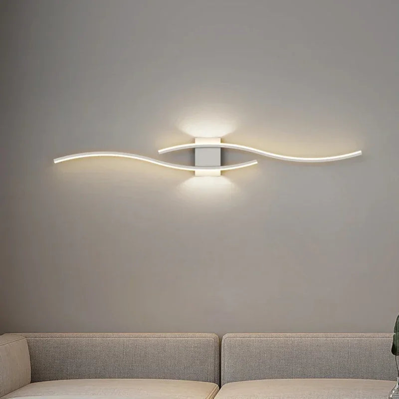 Axya LED Wall Lamp in Black, White, or Gold for Modern Indoor Lighting.