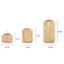 Axyaa Japanese Rattan Weaving Pendant Chandelier for Wabi Sabi Living Room