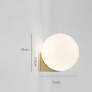 Axyaa Glass Ball LED Wall Lamp - Modern Nordic Art Room Decor & Night Light