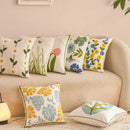 Axyaa Floral Embroidery Pillowcase 45x45: Home Decor Cushion Cover Sofa Headboard