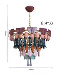 Axyaa Ceramic Chandelier: Vibrant Art Light for Home & Hospitality Decor