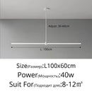 Axyaa Modern Minimalist Dining Table Bar Long Strip Light - LED Office Pendant Light