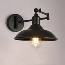 Axyaa Retro Folding Arm Wall Lamp for Bedroom, Living Room, Study - Antique Iron Design