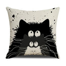 Axyaa Cat Print Cushion Cover for Stylish Home Decor and Comfort