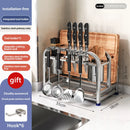 Axyaa Stainless Steel Knife Holder Stand & Utensil Storage Rack