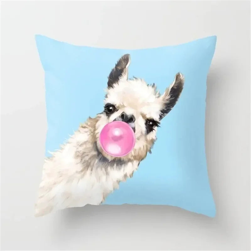 Axyaa Cartoon Animal Pillowcase 45x45cm Home Sofa Car Decor
