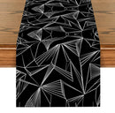 Axyaa Geometric Lines Table Runner for Modern Home Dining Decoration
