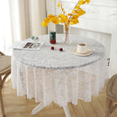 Axyaa White Lace Tablecloth for Wedding Decor and Events