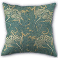 Axyaa Peach Leather Velvet Pillow Case Set - William Morris Design