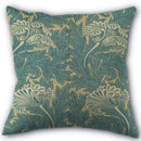 Axyaa Peach Leather Velvet Pillow Case Set - William Morris Design