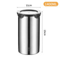 Axyaa Stainless Steel Food Sealed Can Large-capacity Storage Tank with Buckle