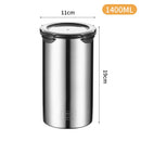 Axyaa Stainless Steel Food Sealed Can Large-capacity Storage Tank with Buckle