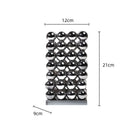 Axyaa Geometric Crystal Ball Silver Ball Vase for Floral Arrangement & Home Decoration