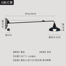 Axyaa Industrial Swing Arm Outdoor Wall Lamp LED E27 Rotatable Wall Mounted