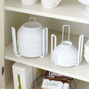 Axyaa Iron Dish Storage Rack: Removable Wire Bowl Drain Rack & Multi-Purpose Drawer Organizer