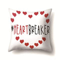 Axyaa Nordic Heart Print Throw Pillow Cover 45x45cm Home Sofa Decor