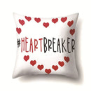 Axyaa Nordic Heart Print Throw Pillow Cover 45x45cm Home Sofa Decor