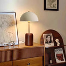 Axyaa French Medieval Wood Table Lamp LED E14 for Bedroom Study Living Room