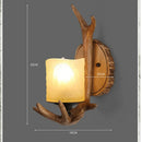 Axyaa Deer Horn LED Wall Lamp - Retro Style for Home, Restaurant, Bedroom, and Study