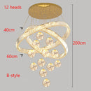 Axyaa Crystal Chandelier for Modern Home Stair, Living Room, Dining Room Lighting