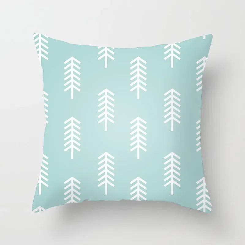 Modern Geometry Print Pillow Case for Home Decor by Axyaa - Mint Green Pillow Cover