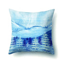 Axyaa Winter Snow Scene Print Pillow Cover 45X45CM