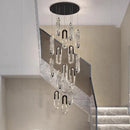 Axyaa Crystal Chandelier Stair Pendant Living Room Lighting Modern Interior Pendant Lights