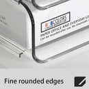Acrylic Desk File Organizer Set, 4 Pack Stackable Clear Letter Tray by Axyaa.