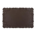 Axyaa Red Faux Leather Square Placemats Set for Kitchen & Outdoor Dining