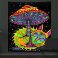 Axyaa Fluorescent Mushroom Luminous Tapestry for Interior Decoration