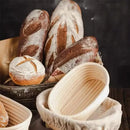 Axyaa Bread Banneton Proofing Basket Set: Oval & Round Sourdough Baskets for Baking Fermentation