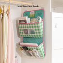 Axyaa Nordic Lattice Bedroom Wall Storage Hanging Bag Organizer