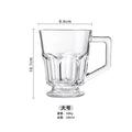 Axyaa Classic Latte Glass Mug, American Layered Iced Coffee Cup, Nordic Crystal Teacup Water