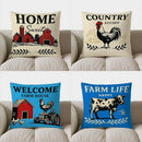 Cozy Country Decor Pillow Cover by Axyaa: Perfect for Sofa, Bedroom & Car