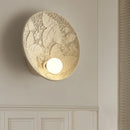 Axyaa High-End Retro White Bedside Wall Lamp with Milk White Glass Lampshade
