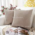 Axyaa Solid Color Graininess Cushion Cover Sofa Decor Lumbar Pillow Case