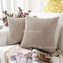 Axyaa Solid Color Graininess Cushion Cover Sofa Decor Lumbar Pillow Case