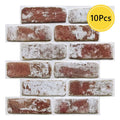 Axyaa 3D Brick Wall Stickers, Waterproof Matt Panels, 30x30cm - Living Room Bedroom Decor
