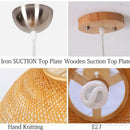 Axyaa Vintage Bamboo Art Pendant Lights - Wood Chinese Suspension Fixtures