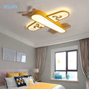 Axyaa Kids Wood Metal Plane Pendant Lights Nursery School LED