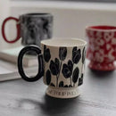 Axyaa Ceramic Tulip Garden Couple Mug Set