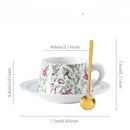 Axyaa French Medieval Ceramic Coffee Cup & Saucer Set