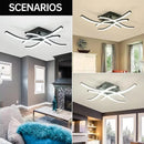 Axyaa 28W Curved LED Ceiling Light with Remote Dimming for Home Spaces