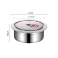 Axyaa Stainless Steel Round Bento Lunch Box with Leakproof Lid