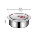 Axyaa Stainless Steel Round Bento Lunch Box with Leakproof Lid