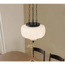 Axyaa Milk White Glass Pendant Lamp: Modern Style for Bedroom, Living Room & Restaurant