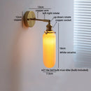 Axyaa Ceramic Gold Brass Wall Light Indoor Switch Modern Nordic LED Bedside Lamp