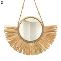 Axyaa Raffia Boho Wall Decor 30CM Round Handmade Tapestry